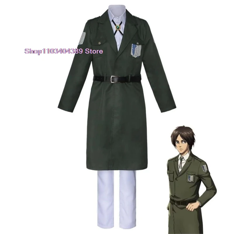 Attack on Titan Eren Levi Cosplay Costume Women Men Shingeki No Kyojin Scouting Legion Soldier Jacket Coat Windbreaker Uniform