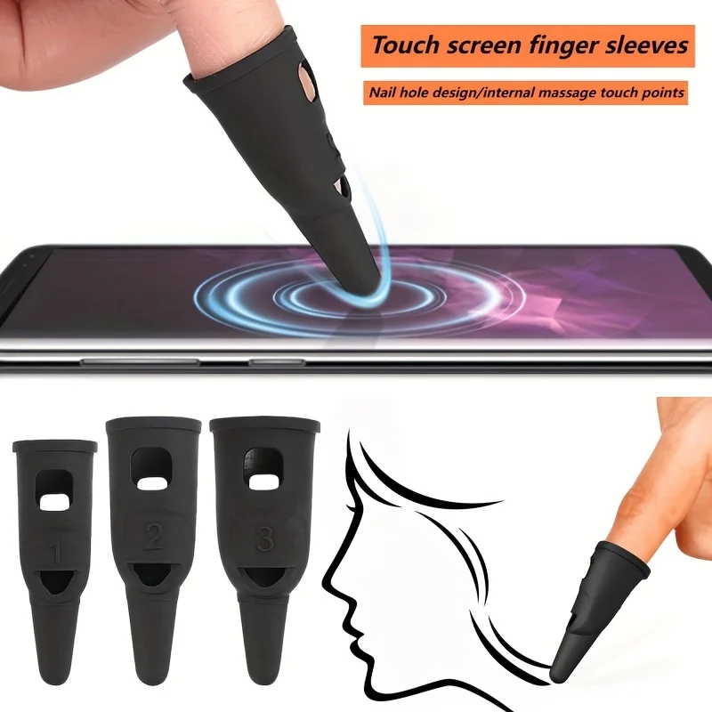 Flexible Silicone Finger Sleeve - Protective,Comfortable Finger Sleeve for Writing,Gaming,and Drawing on Smartphones and Tablets