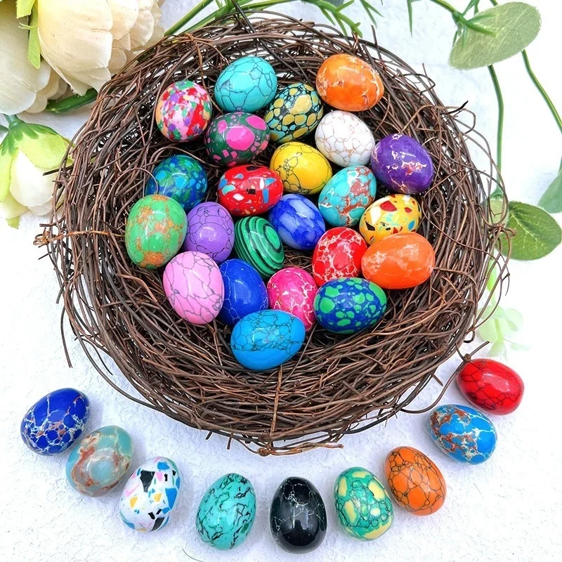 

New Egg Crafts Natural Stone Healing Crystal Amethyst Quartz Massage Gem Energy Mineral Specimen Jewelry DIY Home Decoration