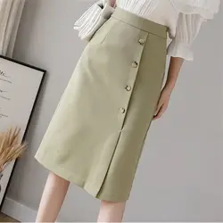 Aesthetic Solid Color Girls Women Casual Fashion Clothes Streetwear Formal Zipper Black All Match Y2k High Waist Female Skirt