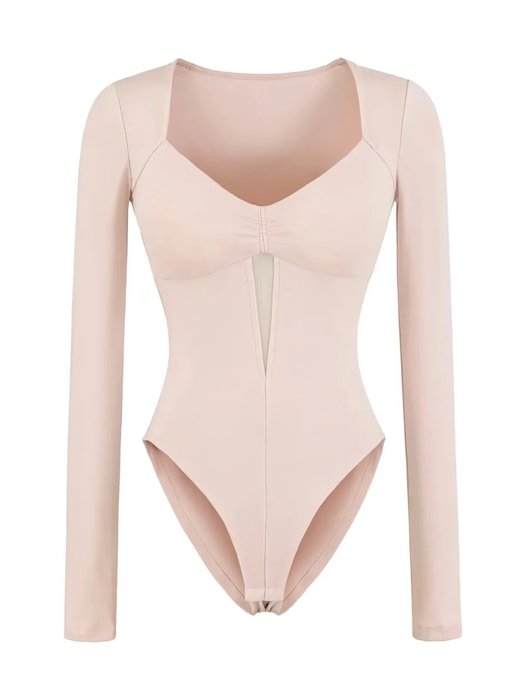 

Сексуальный комбинезон с вырезами и длинными рукавами для женщин, уличный стиль, с высокой талией, шорты-комбинезон, нижнее белье, весенне-осенний сезон, с подкладкой