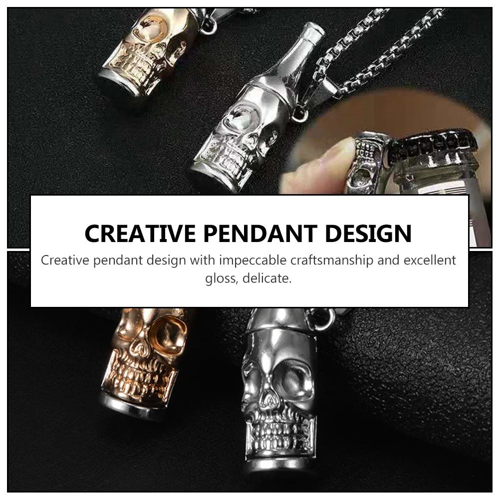 

Bottle Opener Pendant Elegant Necklace Accessory Hip-hop Fashion Creative Chain Stainless Steel Miss