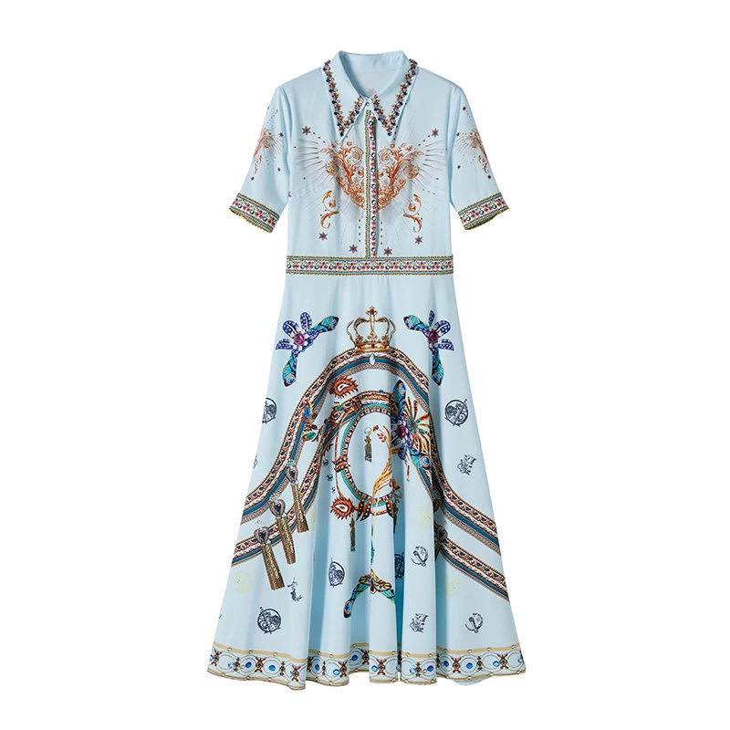 Ele Abito da vacanza con stampa floreale ort Sve Maxi Dr ingombrante in vita Nuovo 2023 da donna Faion in fibra di poliestere 00%