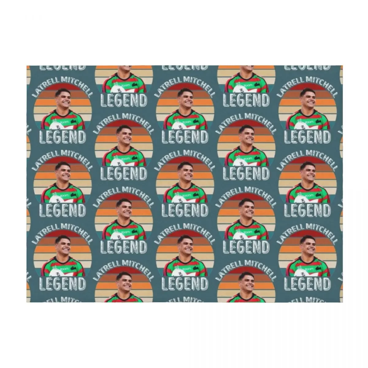 

Latrell Mitchell Rabbitohs Throw Blanket Vintage Personalized Gift Hairys valentine gift ideas Blankets