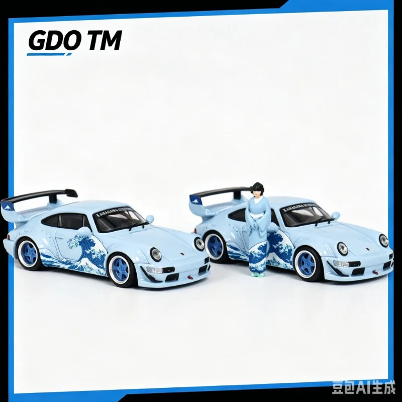 

GDO TM 1:64 Kanagawa Surfing RWB964 Wide body Modified Alloy Car Model Adult Collection, Simulation Static Ornament.