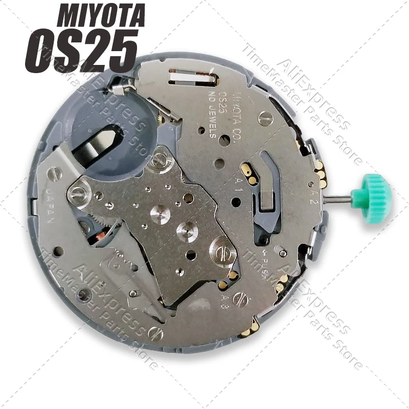 กลไกควอตซ์โครโนกราฟ Miyota OS25 0S25 3 เข็ม พร้อมวันที่ SR927W 13? ? อะไหล่ซ่อมนาฬิกาขนาด 5.10 มม.