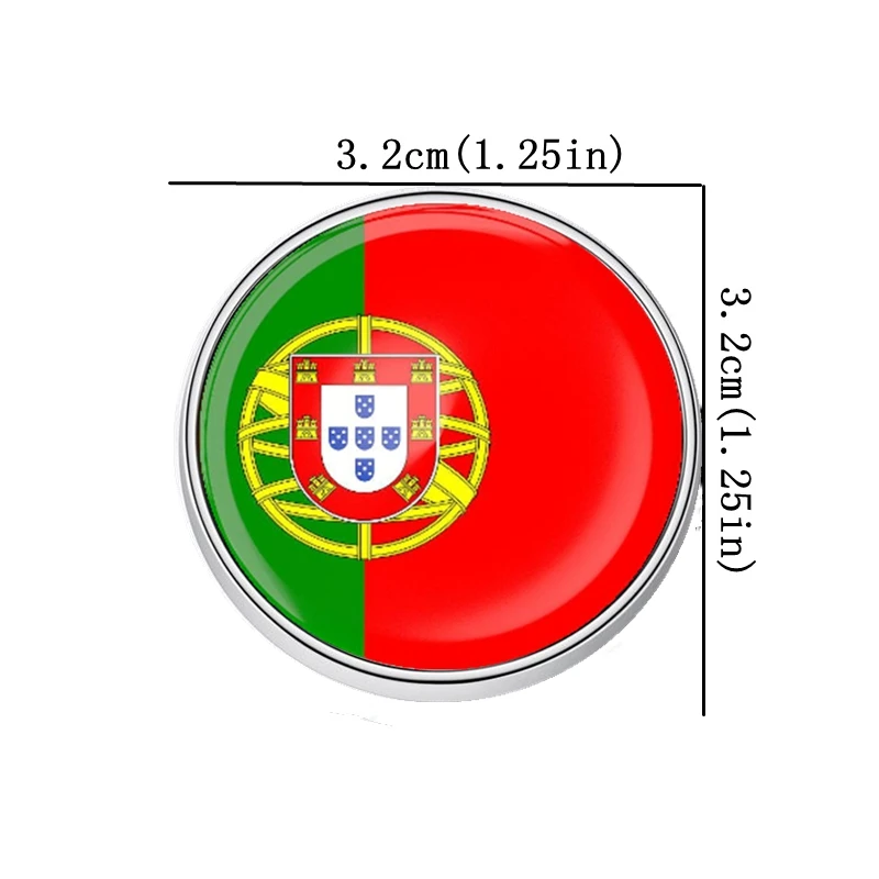 

3D Portuguese Republic Flag 32mm Fridge Magnets Portugal Magnetic Refrigerator Stickers Note Holder Home Decoration