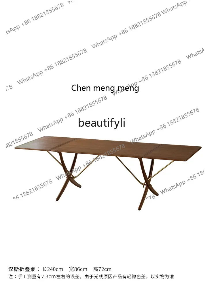 ss8350 Hans folding table\ medieval retro style solid wood dining table, creative workbench, furniture