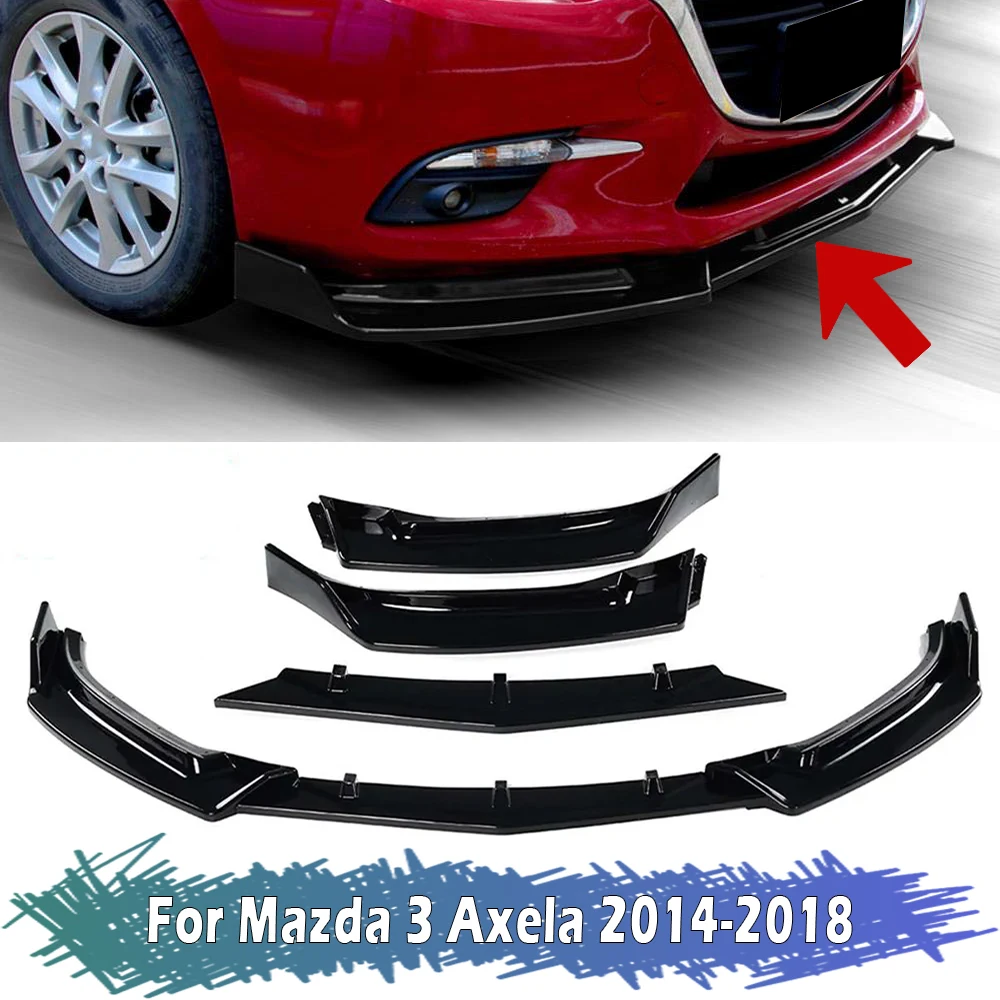 

3 шт., комплект аксессуаров для переднего бампера Mazda 3 Axela 2014 2015 2016 2017 2018