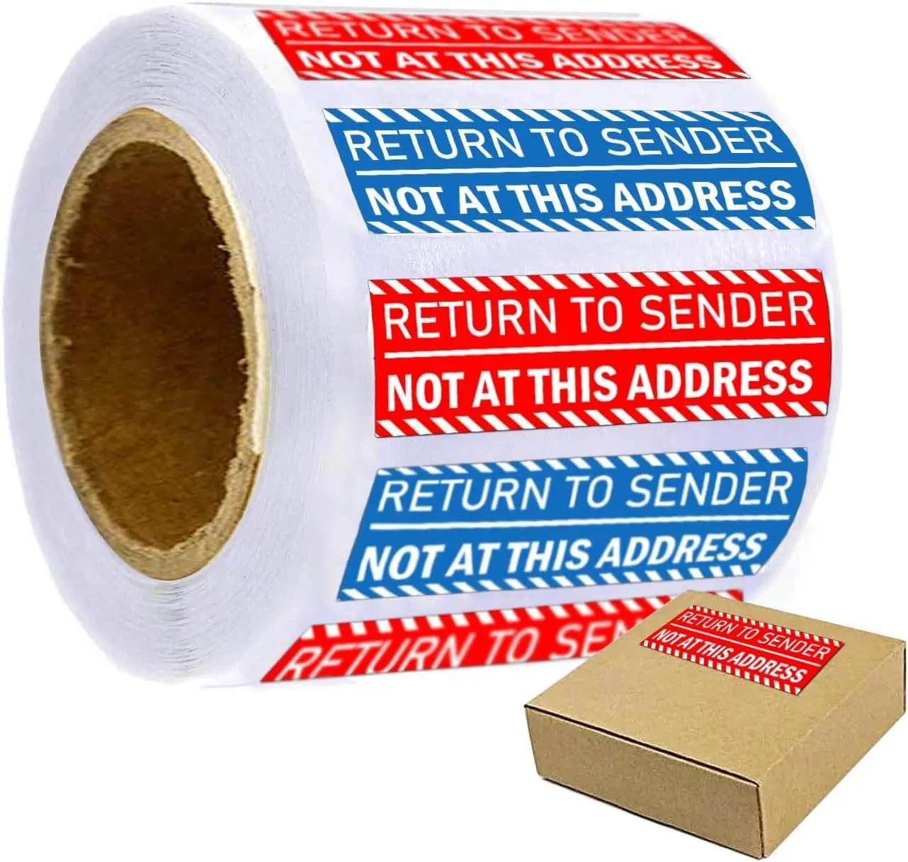 Return to Sender Not at This Address Stickers 1x3 Inch Self Adhesive Transport Cargo Sticker Address Reminder Label  500Pcs