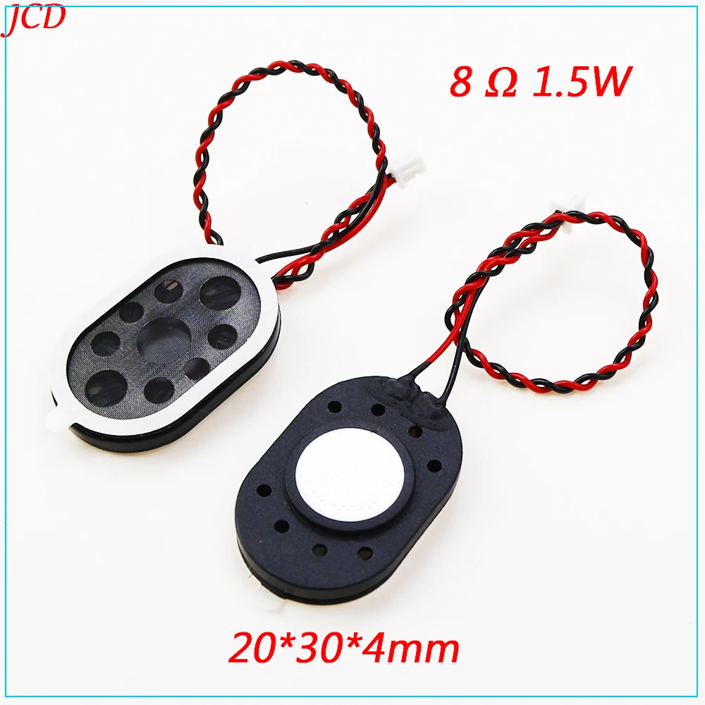 2Pcs New 8ohm 1.5W Electronic Dog GPS Navigation Speaker 8R 1.5W 2030 20*30*4mm With Cable Terminal For Electronic Equipment