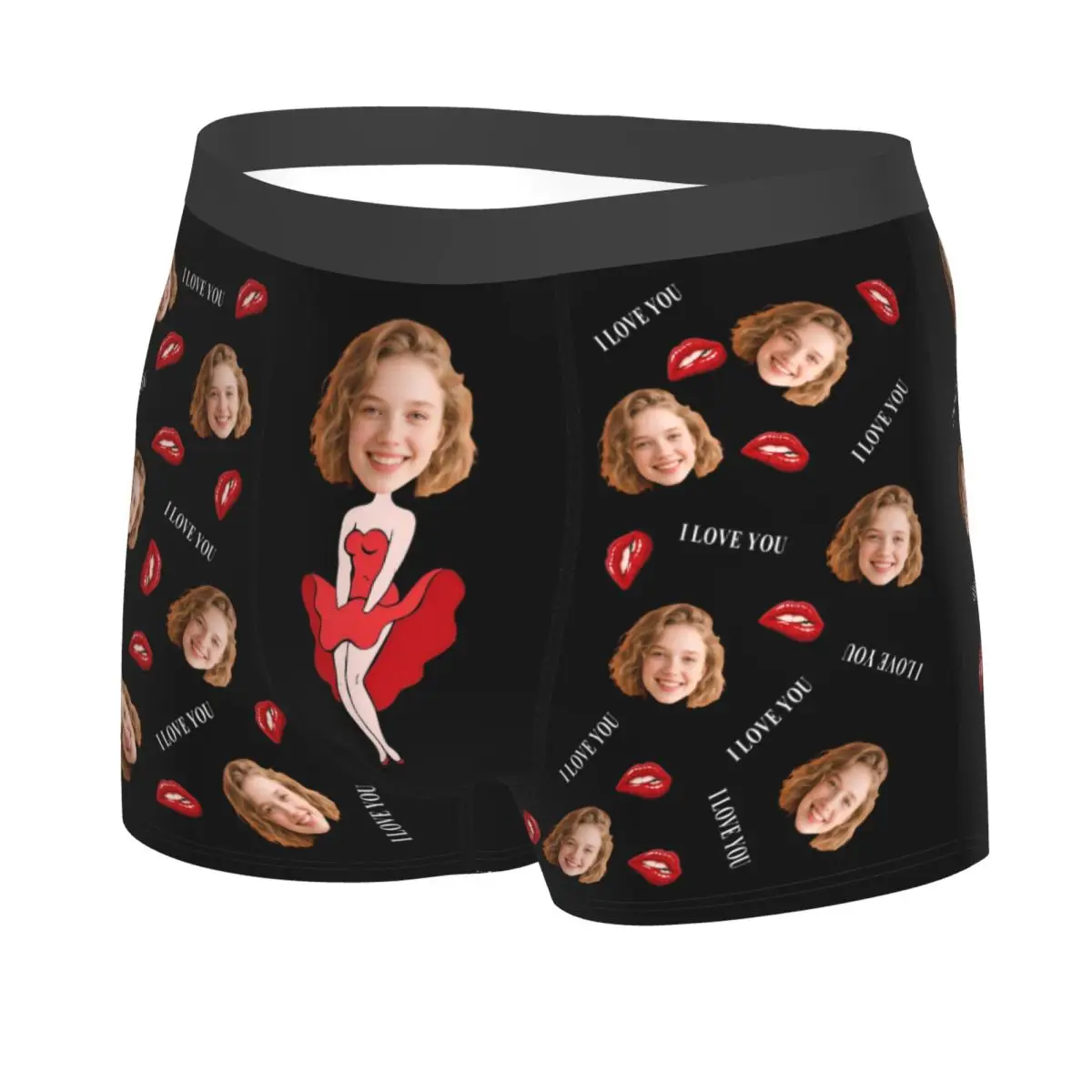 Personalized Custom Boxer For Husband 3D Printed Men Design Your Own Face Photo Underwear Panties Briefs Breathable Underpants