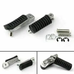 Front Footrest Pedals Foot Pegs For Kawasaki ER 4N 6F 6N ZR 250 400 VERSYS UK