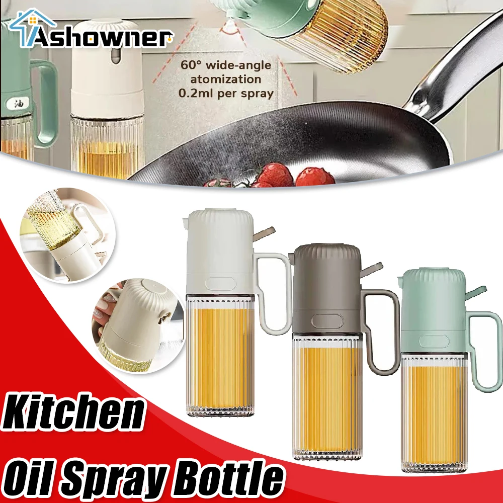 250ml Kitchen Oil Spray Bottle Cooking Anti-leakage Oil Storage Bottle BBQ Air Fryer Oil Dispensers Sprayer Kitchen Acceesories