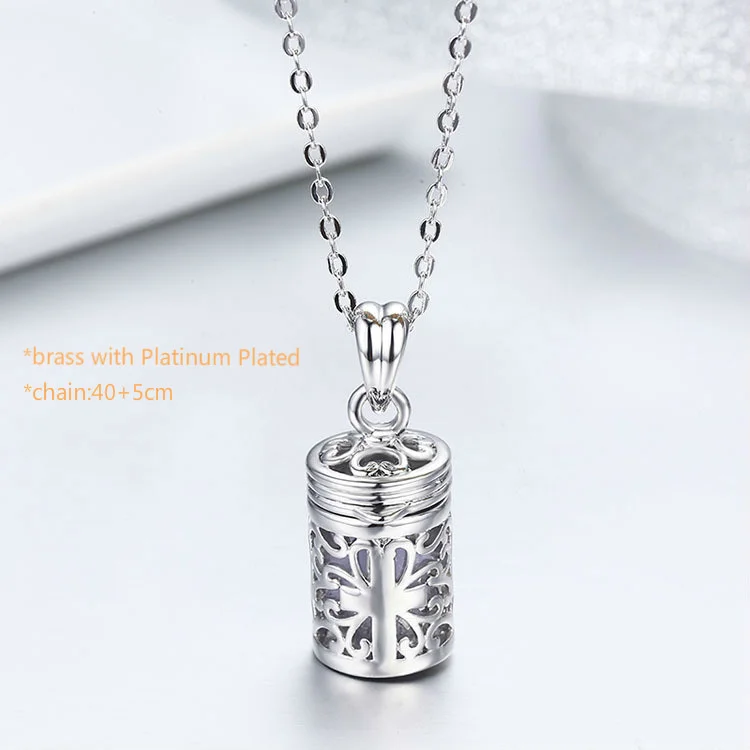 Gold Farbe Filligree parfüm Cut Out Flasche Ätherisches Öl Diffusor Halskette Frauen Pingente Chocker Halsketten & Anhänger Schmuck – Detail 20