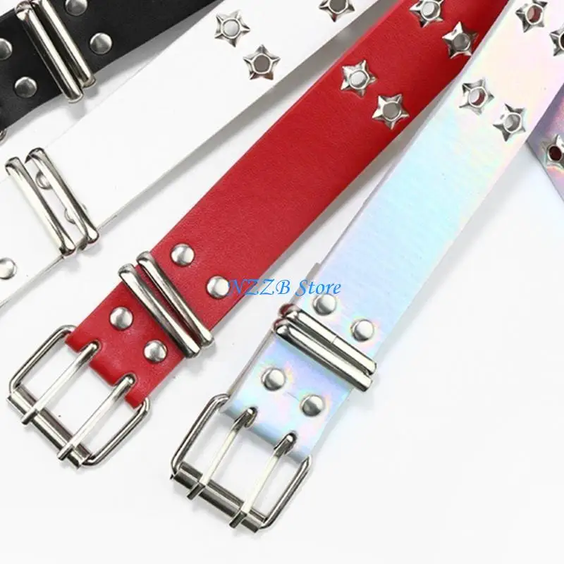 

T21F Rivet Studded Waist Belt Women Jeans Belt Pants Belt Y2K Clothing Accessories