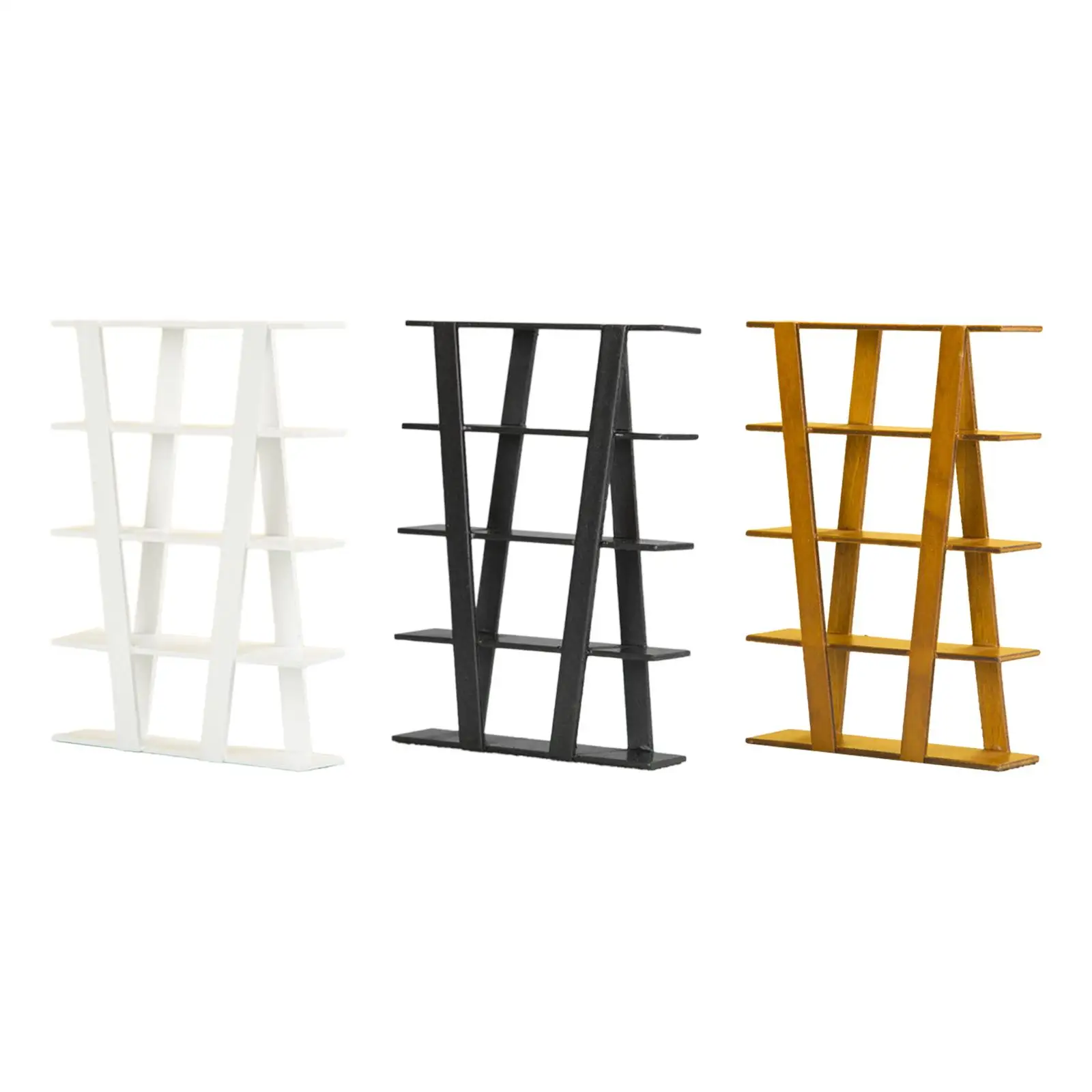 رف خشبي 1:12 بيت الدمية لعبة التظاهر المصغرة رف عرض الخشب أرفف التخزين