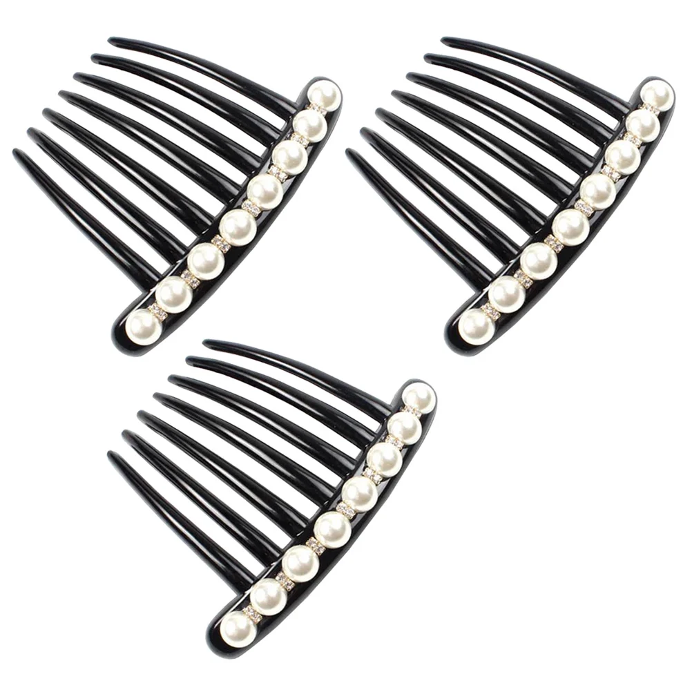 

3 Pcs Elegant Hairpin Wedding Accessories Fashion Barrettes Bridal Headdress Grace Pearls Comb