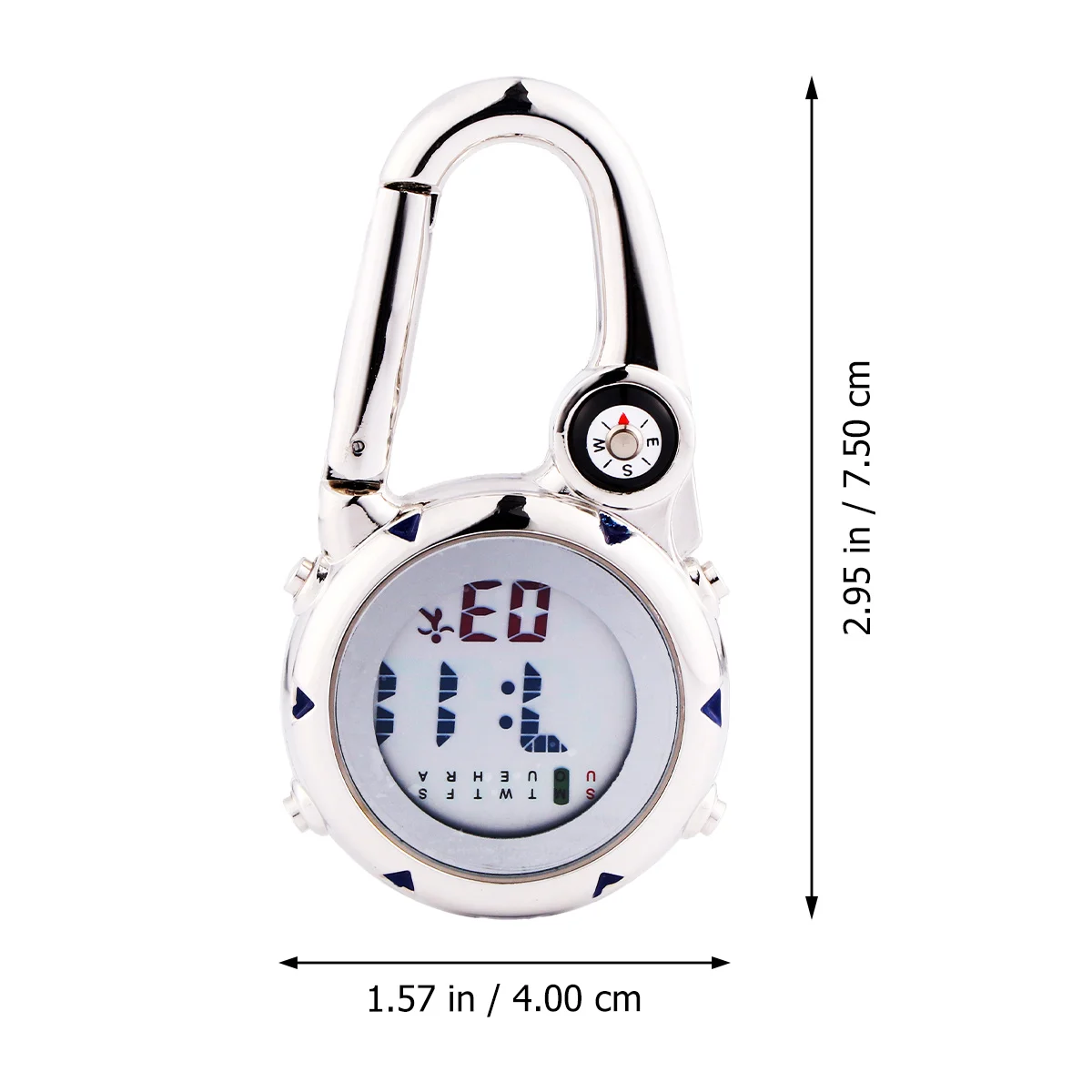 นาฬิกาคาราไบเนอร์ สีน้ำเงิน สแตนเลสสตีล กระจก มัลติฟังก์ชั่น เรืองแสงในที่มืด กันน้ำ กันกระแทก สำหรับกิจกรรมกลางแจ้ง นาฬิกาแขวน