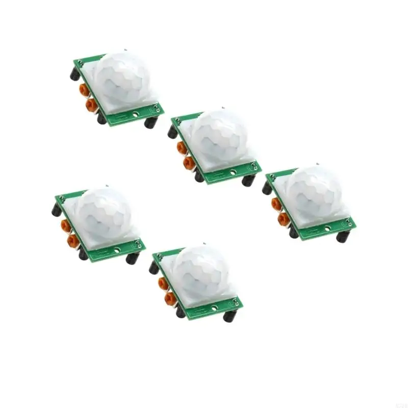 M76E 5PCS HC SR501 Körperwärmesensor, einstellbarer Bereich für Beleuchtungssteuerungssysteme – Detail 7