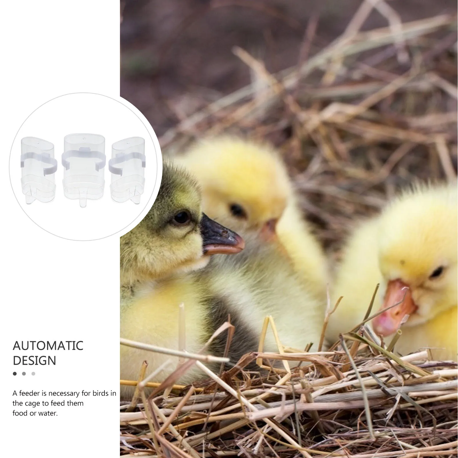 

3Pcs Durable Plastic Bird Water Dispenser Automatic Design Parrot Feeder Bird Feeder Parrot Water Fountain