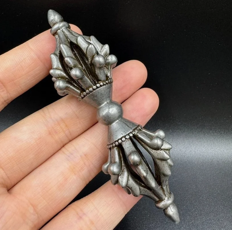 Old Chinese Tibetan Buddhism tiantie Nine shares vajra ritual implement
