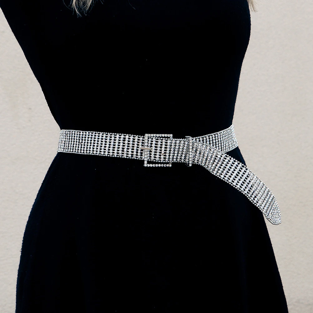 

8 Rows Crystal Waist Chain Bride Belt for Wedding Dress Bridal Waistband Bridesmaid Fashion Accessory Elegant Decor