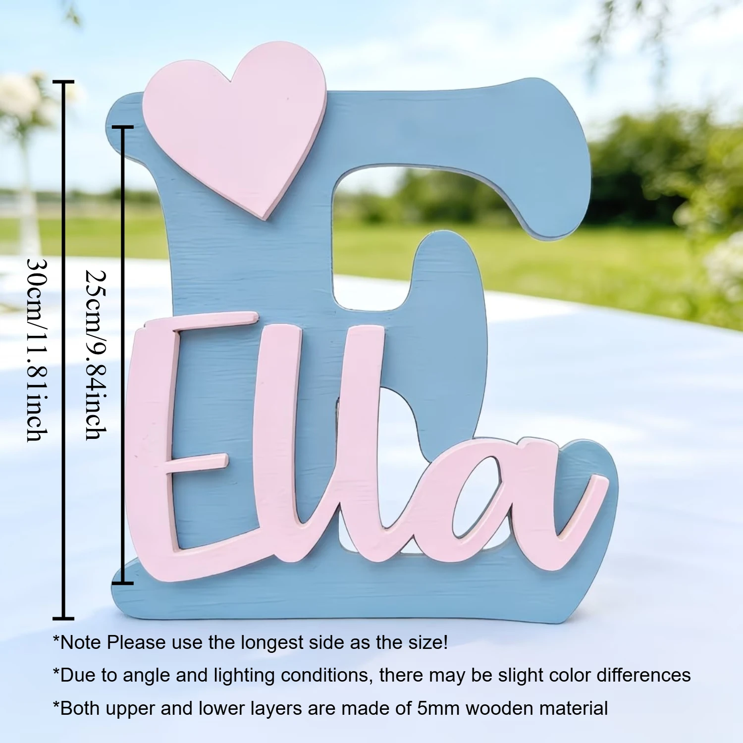1pc wooden double-layer letter door sign, multi-layer customized gift, personalized decoration gift, home wall decoration