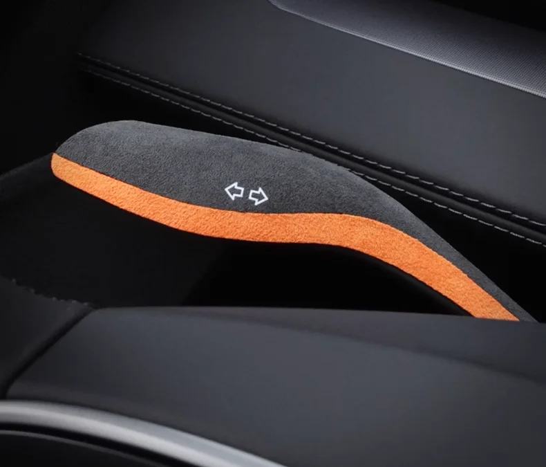 

For Tesla Model Y Juniper 2025 Steering lever suede decorative sticker