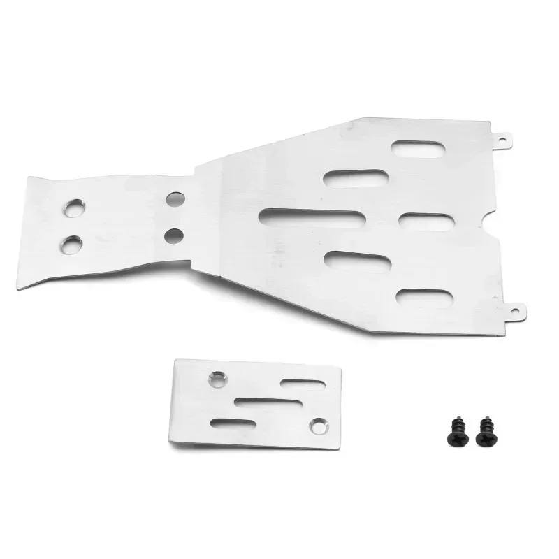 2pcs Stainless Steel Chassis Armor Protector for TRXS 1/10 Ford F-150 Raptor RC Car Upgrade Parts Accessories