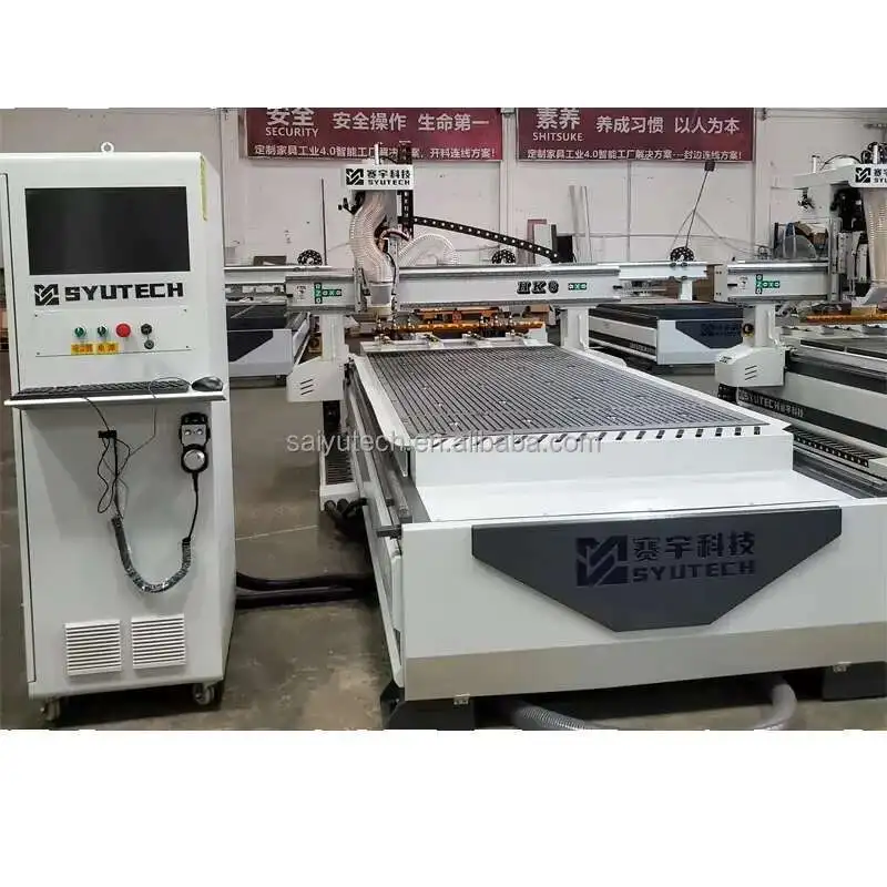 4X9 Atc Cnc راوتر الأثاث إنتاج الباب معالجة المخارط التحميل والتفريغ التلقائي الخشب/Mdf/أكريليك التعشيش قطع