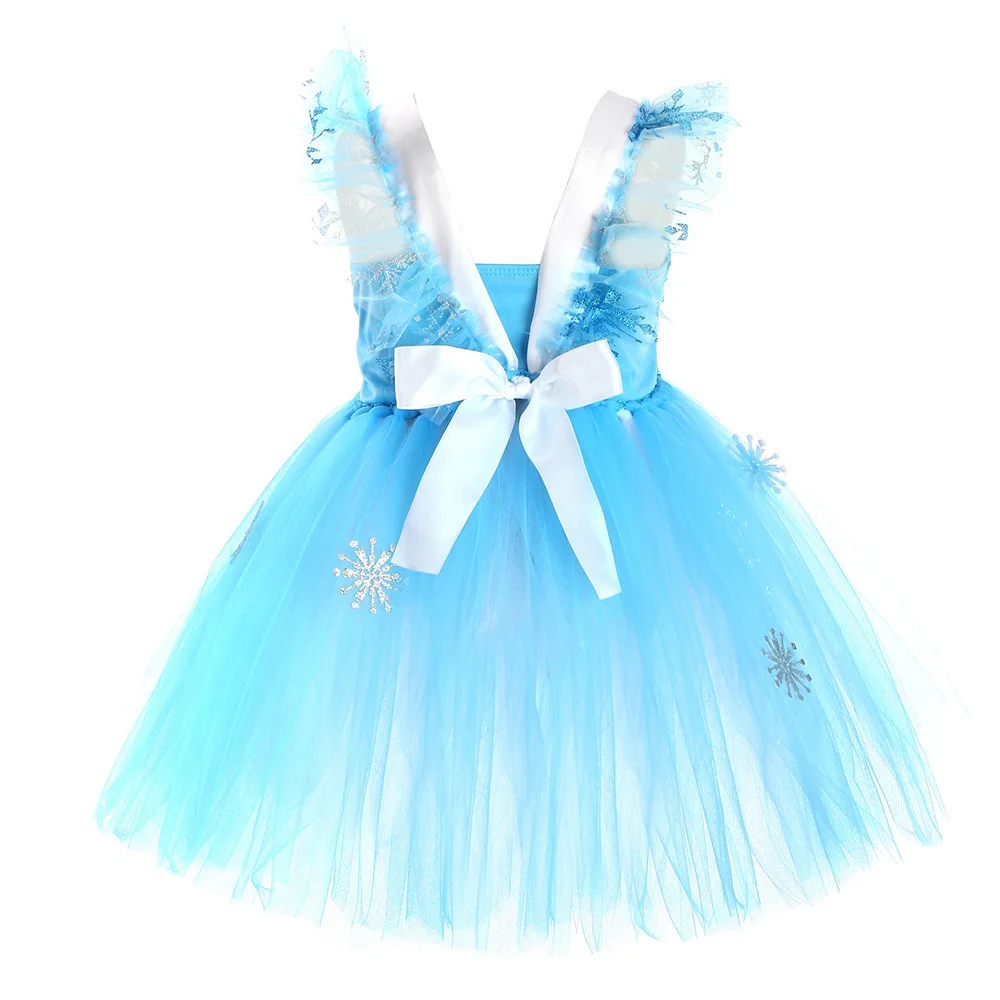 Frozen Girl Sequin Flying Sleeve Anime Princess Aisha Dress Ice Queen Show Dress Kids Party Dresses For Girls  Frozen Dress