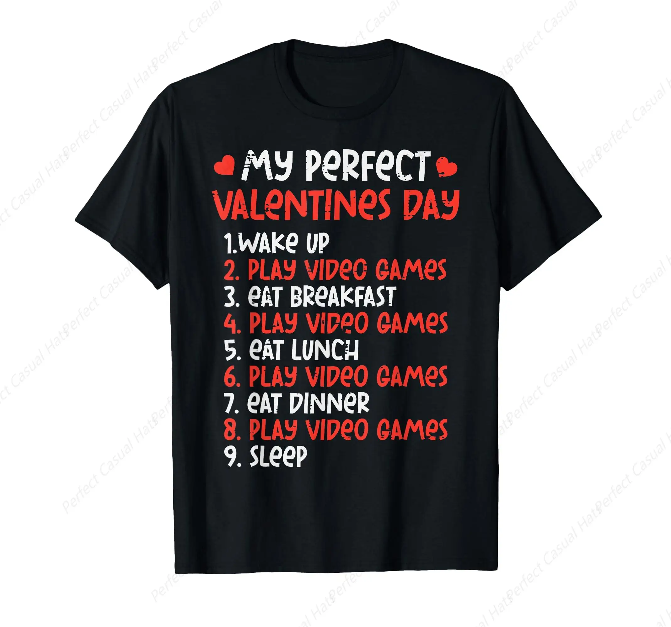 

High Quality Perfect Valentines Day Play Video Games Gamer Printing T-Shirt Soft Shirt
