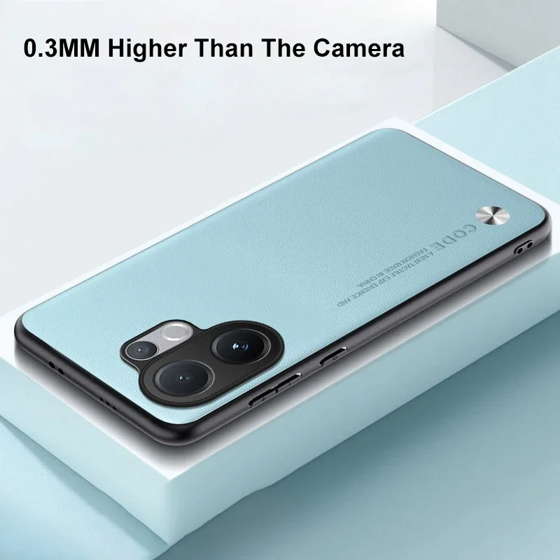 حافظة جلدية PU لهاتف Vivo V60 5G غطاء خلفي من السيليكون المقاوم للصدمات حافظة هاتف حماية كاملة لهاتف Vivo V60 5G Coque