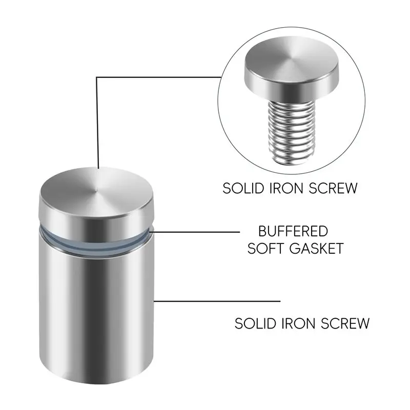 A31Z-24Pcs 3/4X1 بوصة أصحاب علامة المواجهة مسامير جدار المواجهة أصحاب مسامير جبل الأجهزة الإعلان الزجاج الاكريليك حامل #5