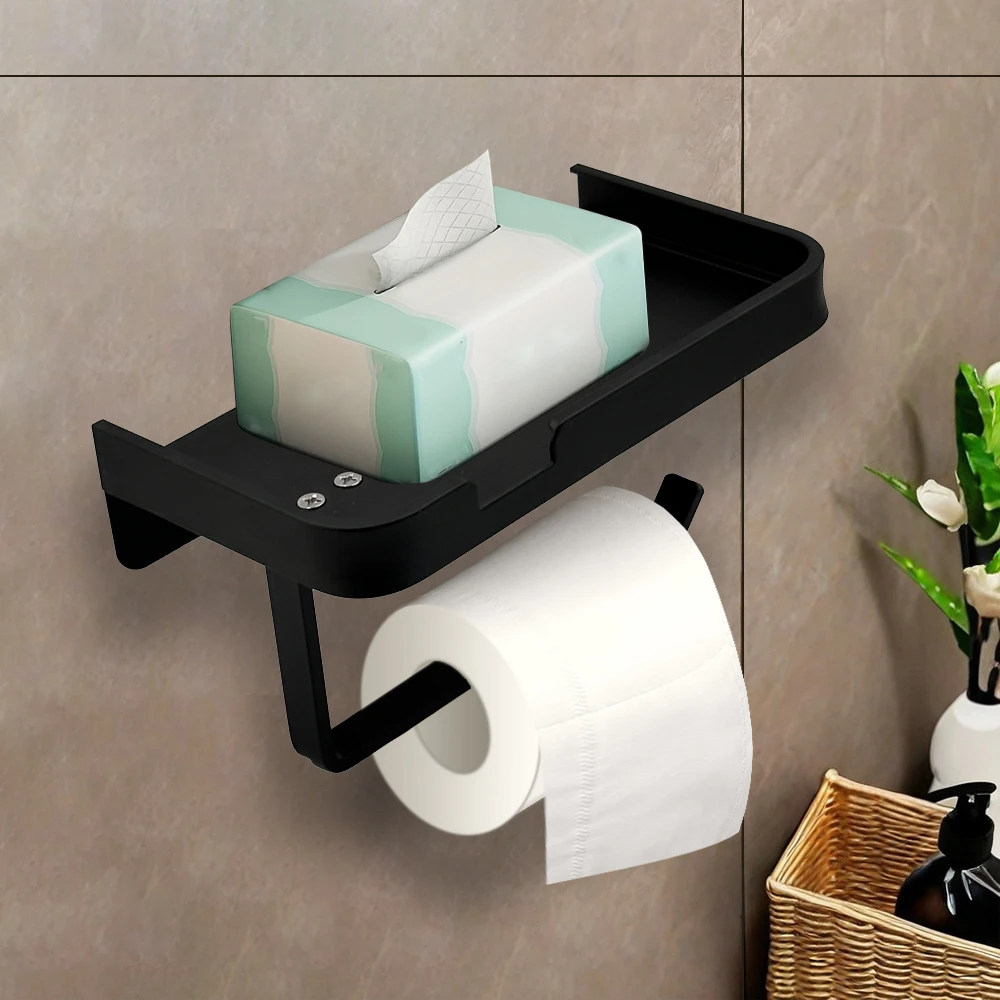 1 Piece Household Items Toilet Paper Or Phone Storage On The Edge Of The Bathroom Toilet 2-In-1 Dual Use Bathroom Storage Rack