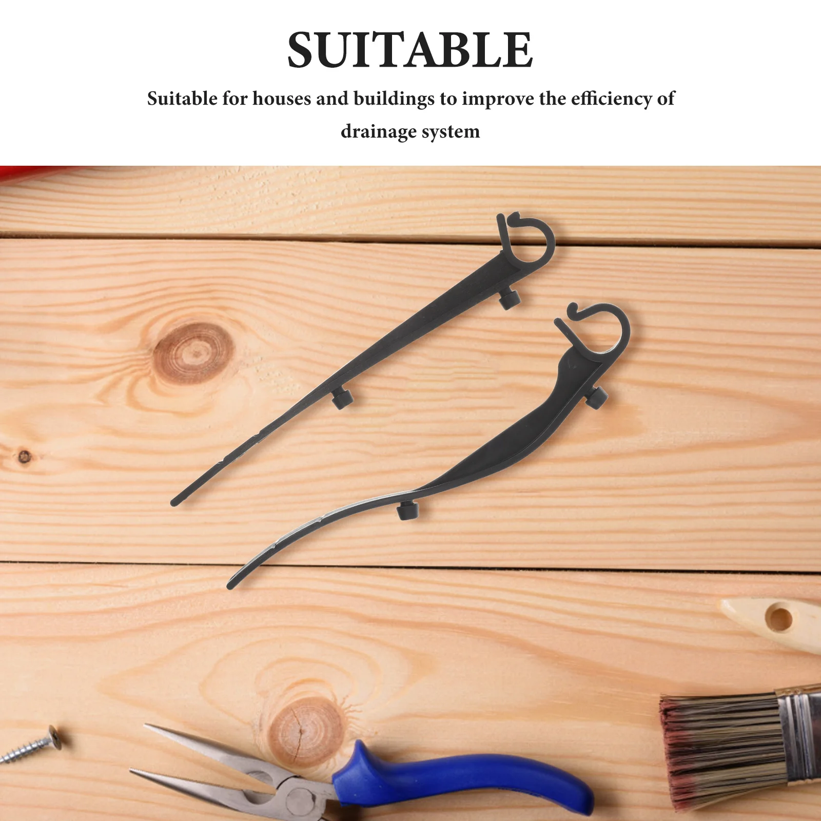 40Pcs Windproof Gutter Clips Plastic Fixing Fasteners for Gutter Mesh Protection Leaf Guard Screen Universal Fit Residential