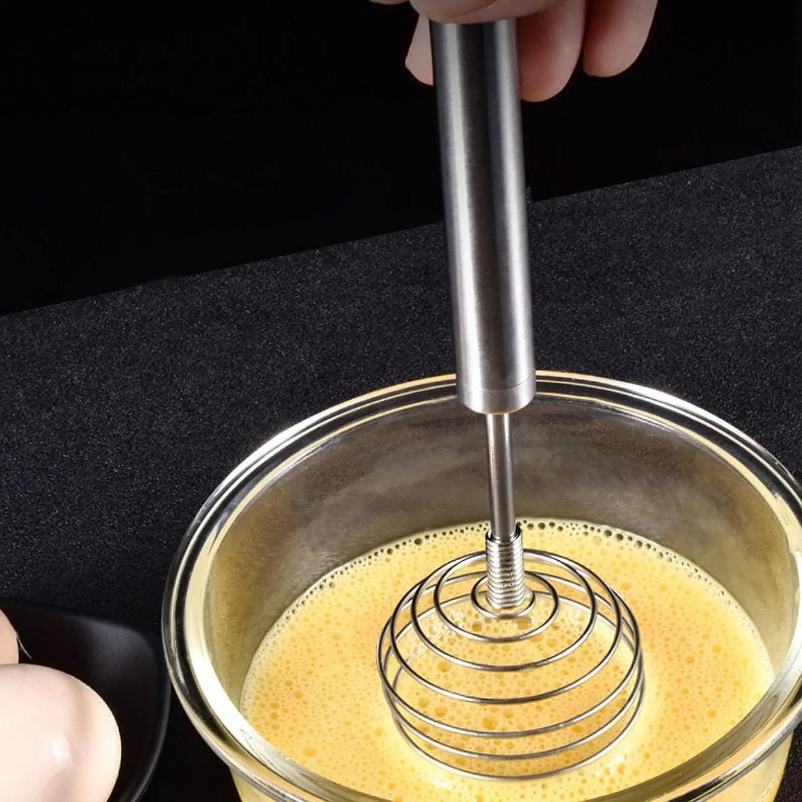 Egg Whisk Stirring Beater Spring Coil Whisk for Stirring Mixing Baking