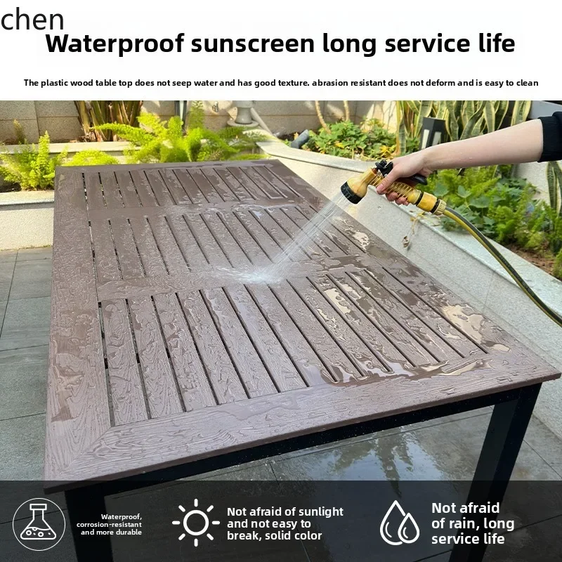 C6.15 outdoor courtyard tables and chairs open-air balcony villa preservative wood garden commercial