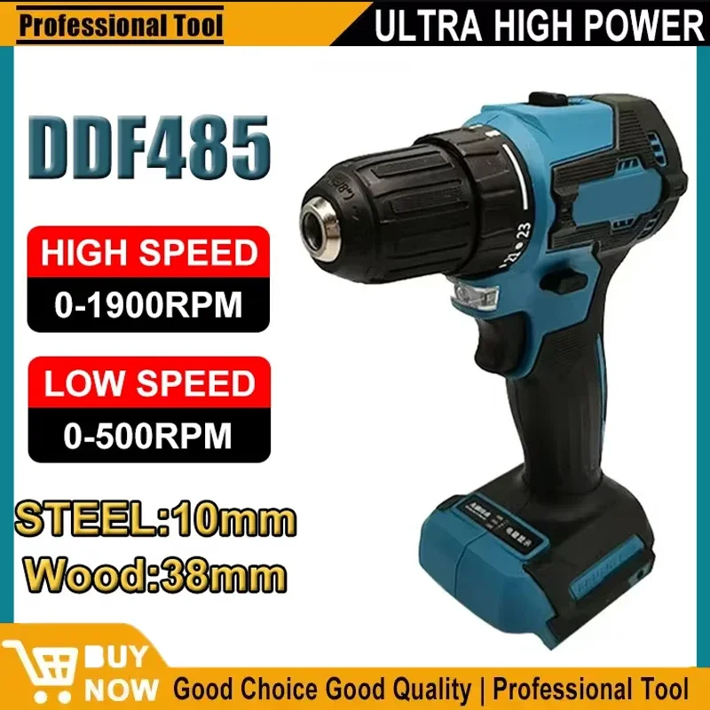 Подходит для Makita DDF485 10 мм LXT Компактный аккумуляторный инструмент Многофункциональная отвертка Ударный бесщеточный привод Перезаряжаемая бесщеточная дрель
