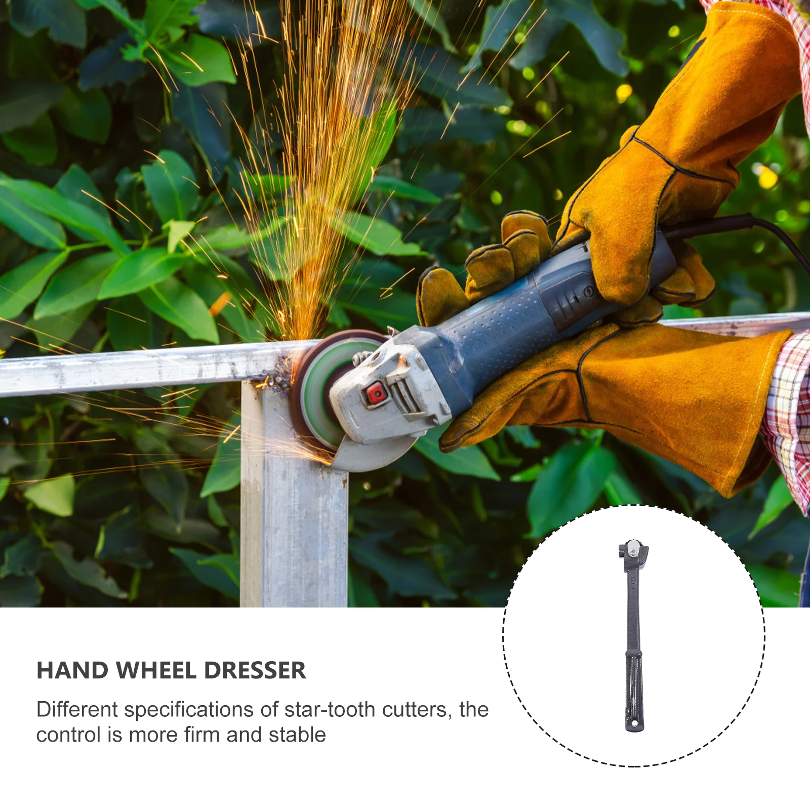 

1pc Hand Wheel Dresser Handheld Dressing Tool Premium Iron Material Star-Tooth Cutters Firm Control Portable Professional Use