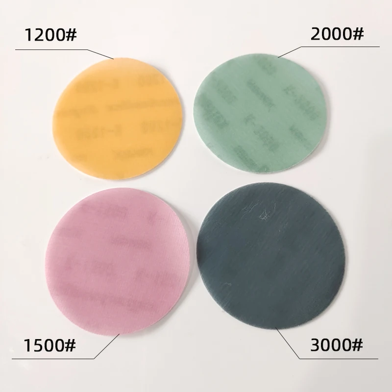 50 Pcs Of KOVAX 3 Inch Soft Sandpaper 75mm Round Self-adhesive Flocking Dry Sanding Paper Car Paint Finish Polishing