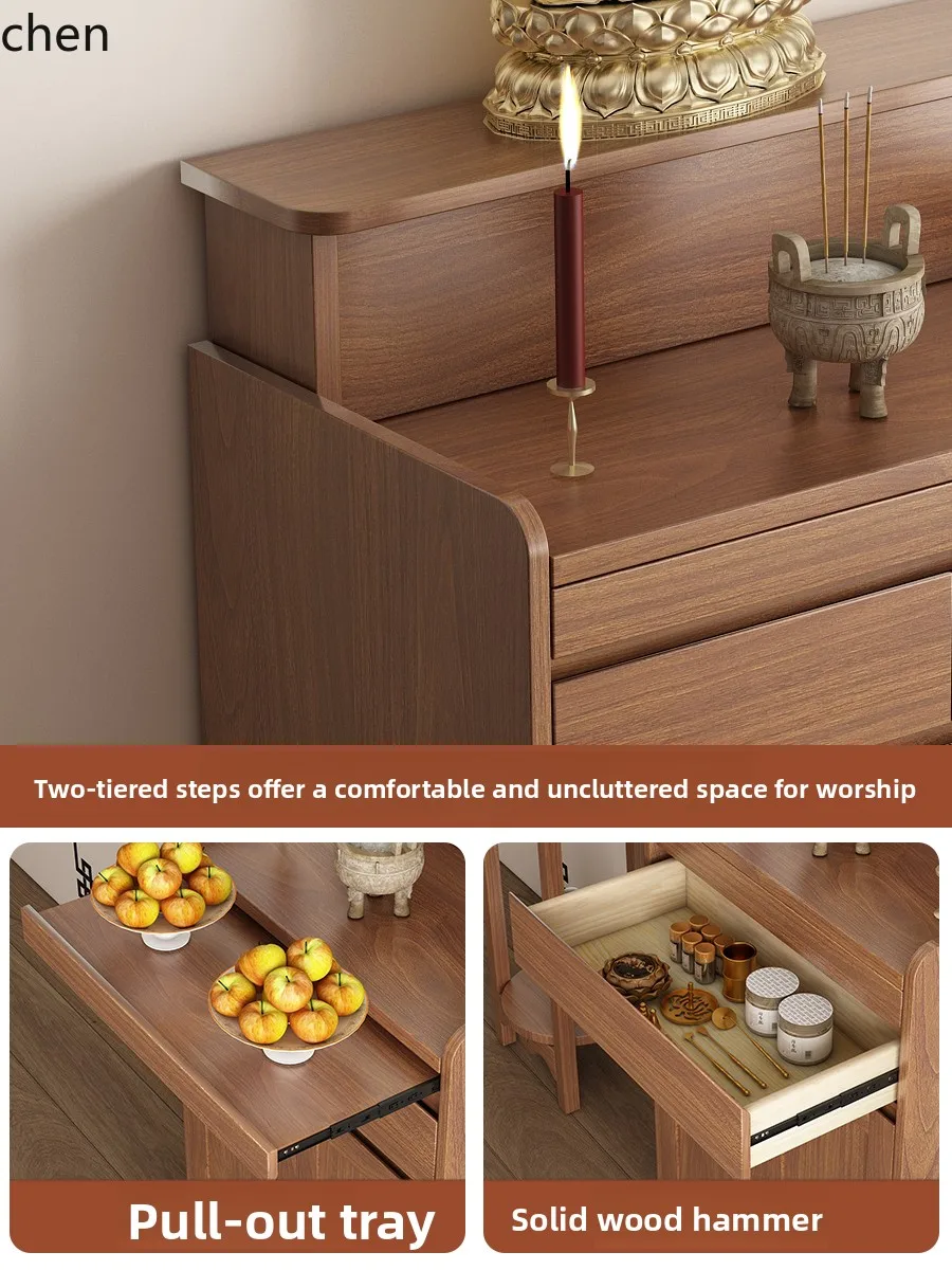 YFY  Style Solid Wood  Altar Incense Table Home Use Worship   Incense  Altar Small Living Room