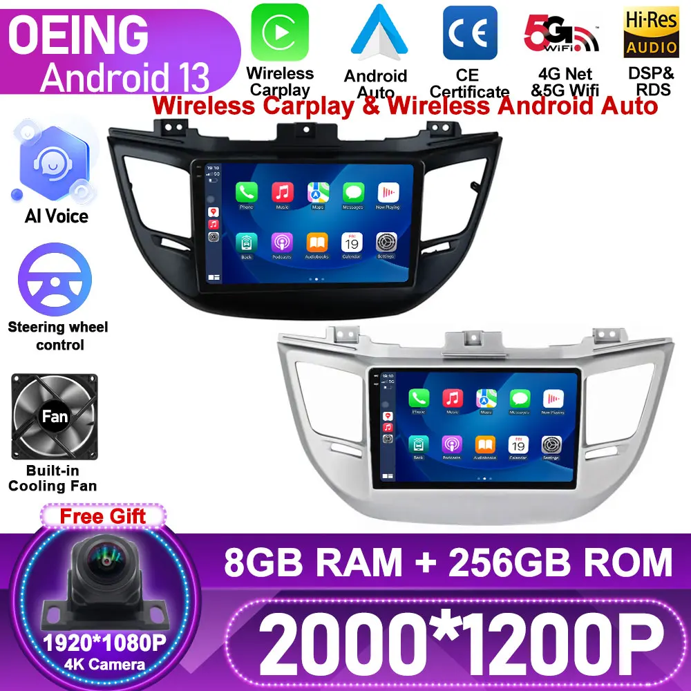 

9" Android For Hyundai Tucson IX35 3 2015 2016 2017 2018 Car Radio Multimedia Video Player Navigation Head Unit DSP GPS 2Din BT