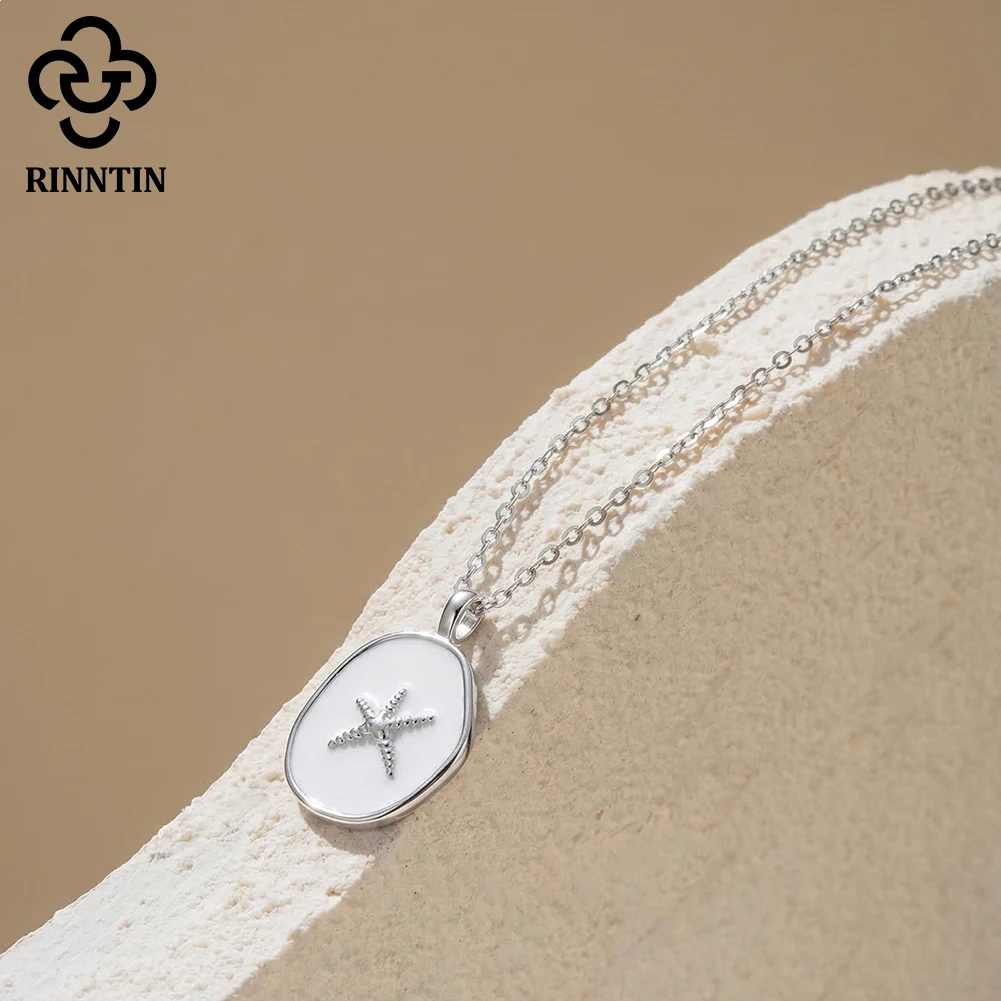 

Rinntin 925 Sterling Silver Ocean Starfish Pendant for Women Jewelry Shell Collection Necklace Party Vintage Jewelry APN61