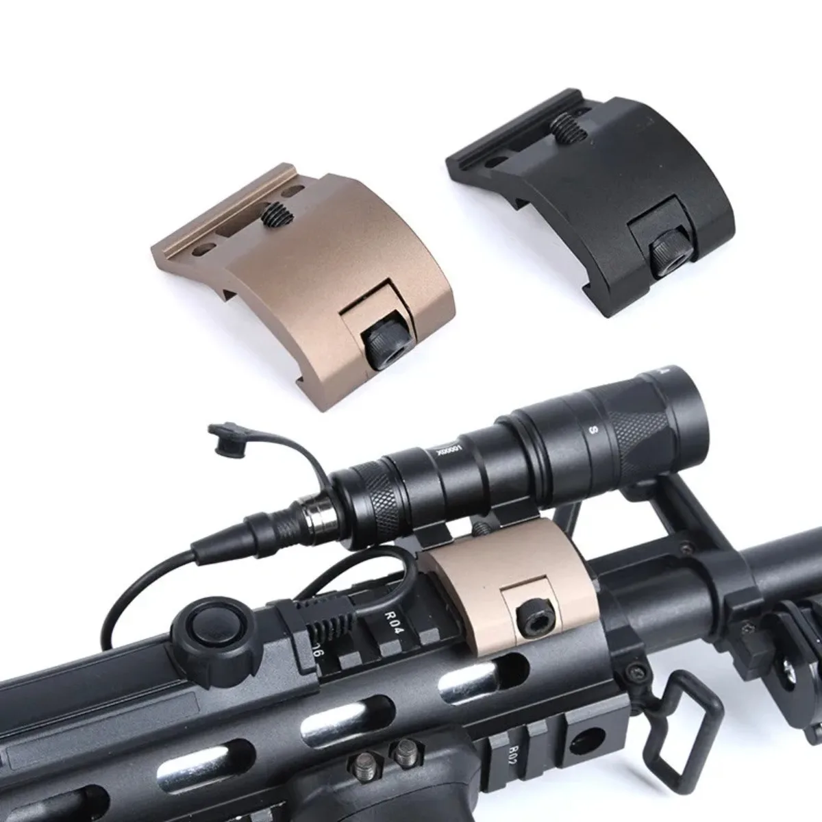 Tactical Flashlight Scout Light Offset Mount Fit Surefire M600C M600 M300A M300 20mm Picatinny Rail M600B Flashlight Mount