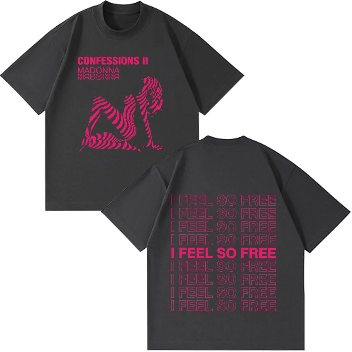 Madonna I Feel So Free Album Tour 2026 Graphic Vintage T-shirt Men Women Hip-hop Cotton Loose Casual Aesthetic Trend T-shirts