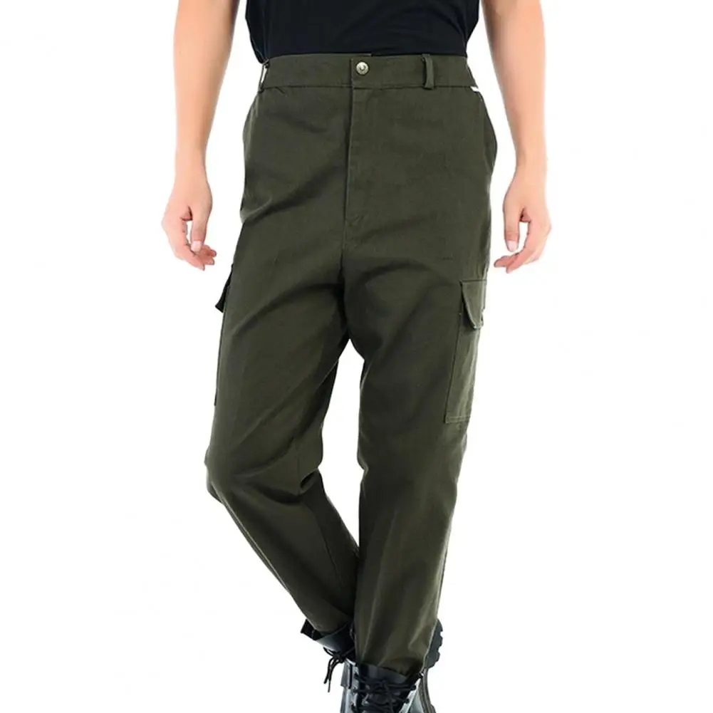 Men Pants Durable Men's Cargo Pants with Multiple Pockets Breathable Fabric Comfortable Fit for Work or Wear Men Cargo Pants