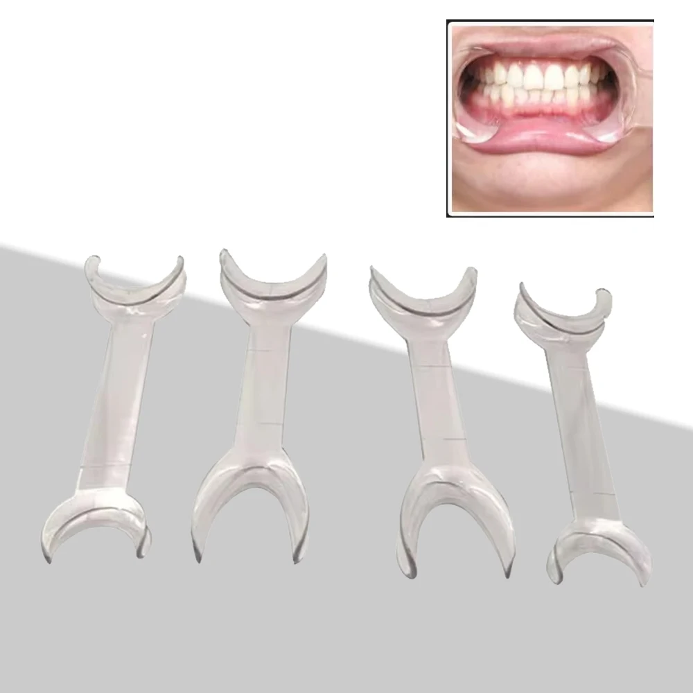

4pcs Dental T-Shape Intraoral Cheek Lip Retractor Mouth Opener Orthodontic Teeth Tools Double Head Oral Surgery Instruments