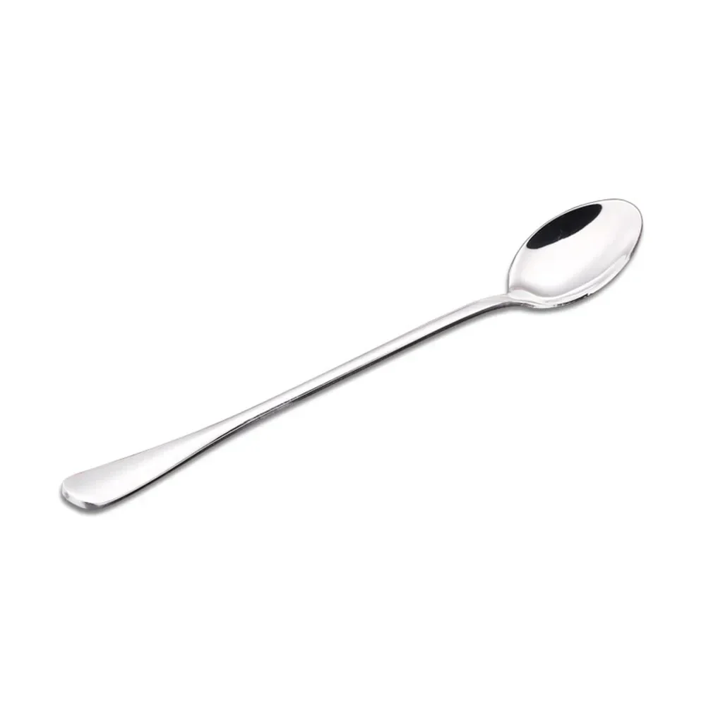For-12PCS Household Stainless Steel Ice Tea Milkshake Coffee Multi-Purpose Spoon Kitchen Supplies Tablecake
